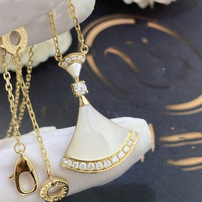 [LORA]DREAM NECKLACE MOP GOLD DIAMOND