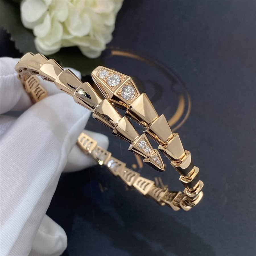 [LORA]SERPENTI BRACELET DIAMONDS PINK GOLD