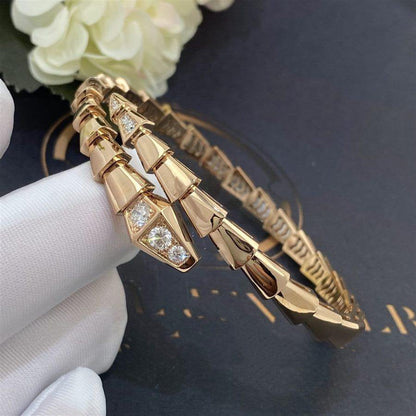 [LORA]SERPENTI BRACELET DIAMONDS PINK GOLD
