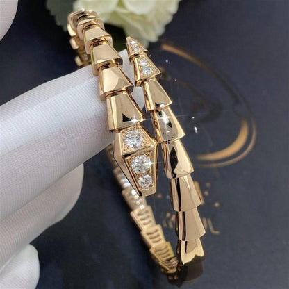 [LORA]SERPENTI BRACELET DIAMONDS PINK GOLD