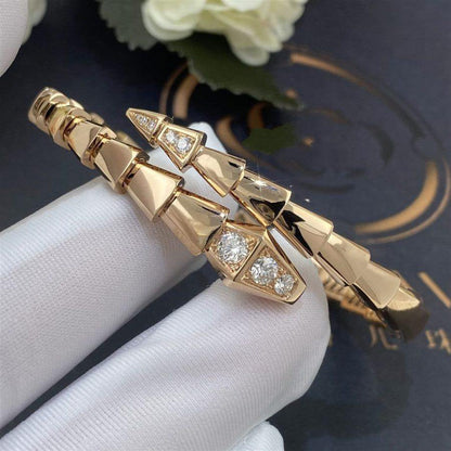 [LORA]SERPENTI BRACELET DIAMONDS PINK GOLD