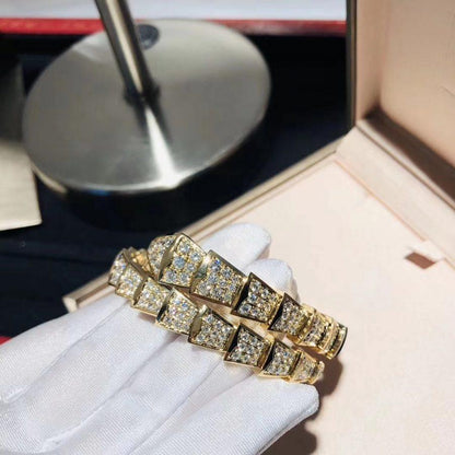 [LORA]SERPENTI BRACELET 8MM GOLD DIAMOND