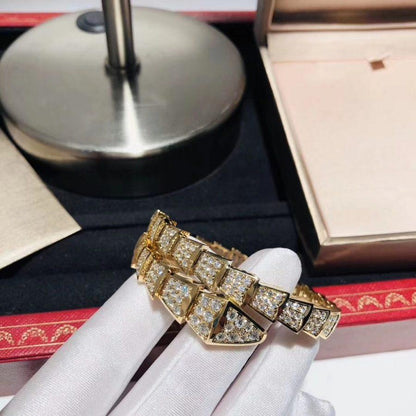 [LORA]SERPENTI BRACELET 8MM GOLD DIAMOND