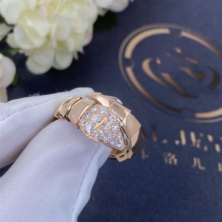 [LORA]SERPENTI RING PINK GOLD DIAMOND