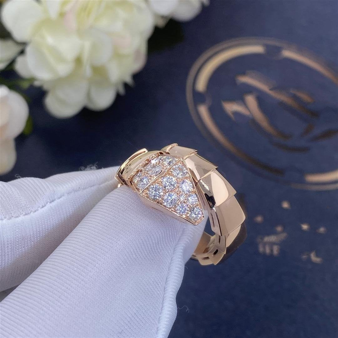 [LORA]SERPENTI RING PINK GOLD DIAMOND