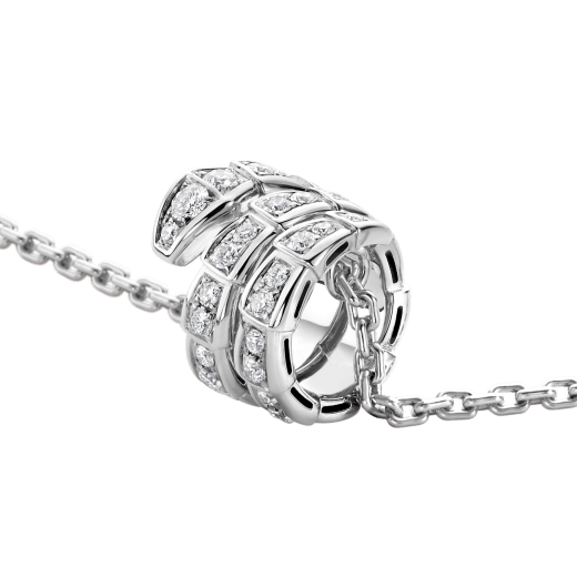 [LORA]SERPENTI  NECKLACE DOUBLE RING DIAMOND