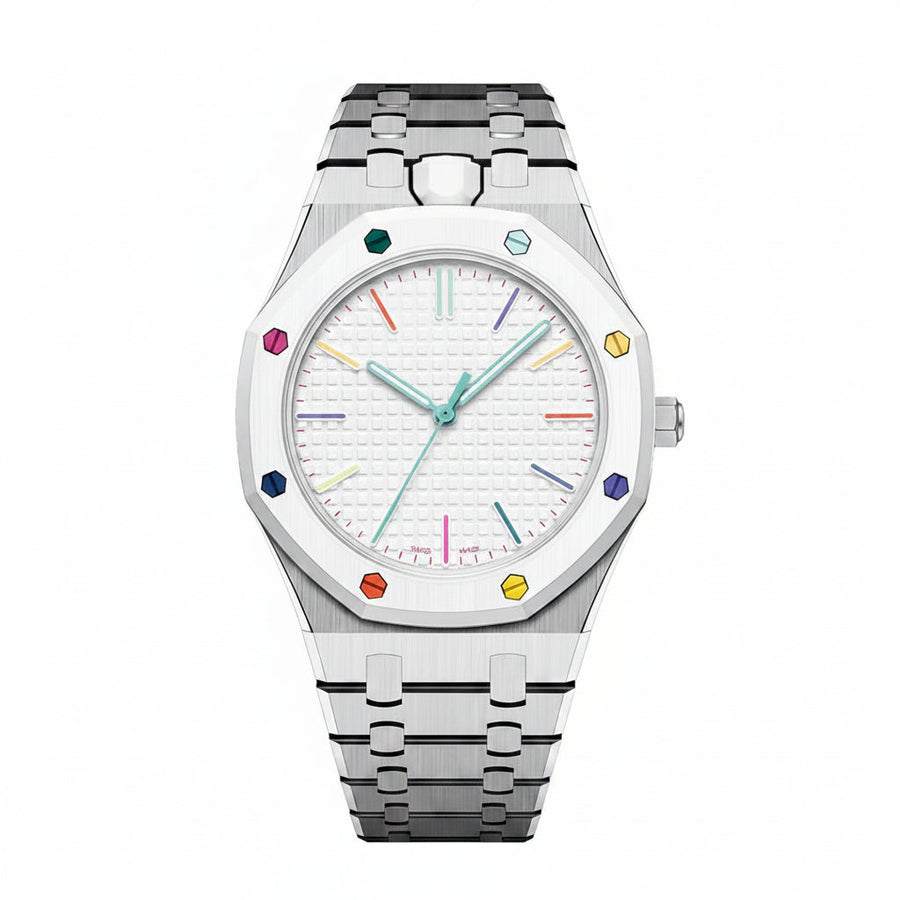Oak Pop Exclusive Silver Steel Strap