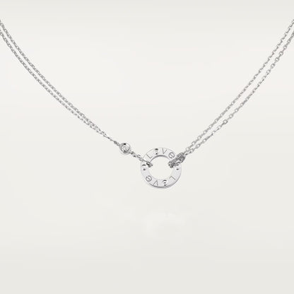 [LORA] LOVE NECKLACE 16MM 2 DIAMONDS