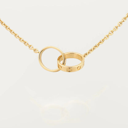 [LORA] LOVE DOUBLE RING NECKLACE