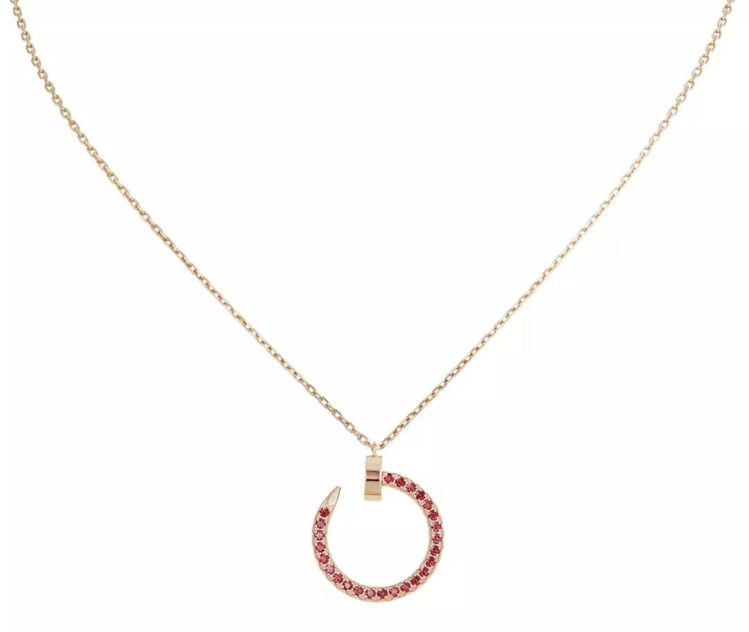 [LORA]JUSTE NECKLACE GOLD RED DIAMONDS