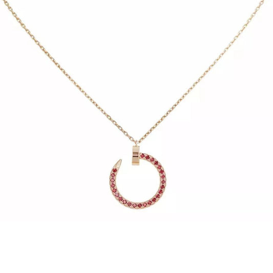 [Lora] JUSTE NECKLACE RED FULL DIAMONDS