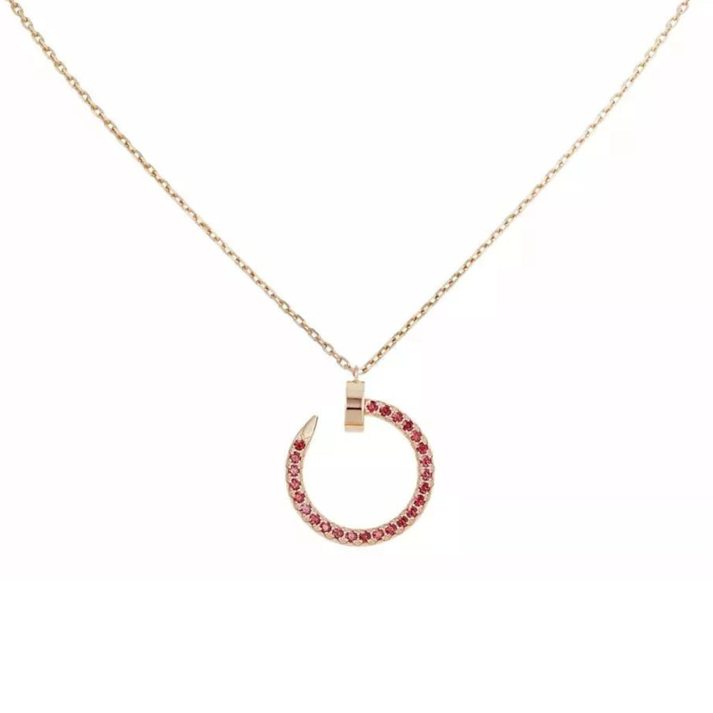 [LORA] JUSTE NECKLACE RED FULL DIAMONDS