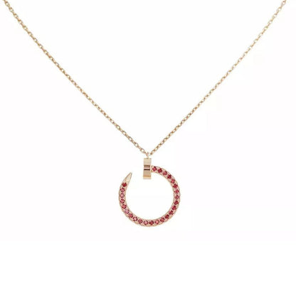 [LORA] JUSTE NECKLACE RED FULL DIAMONDS
