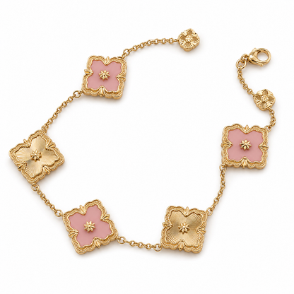 [Lora JEWELRY] OPERA 5 MOTIFS TULLE ENAMEL BRACELET