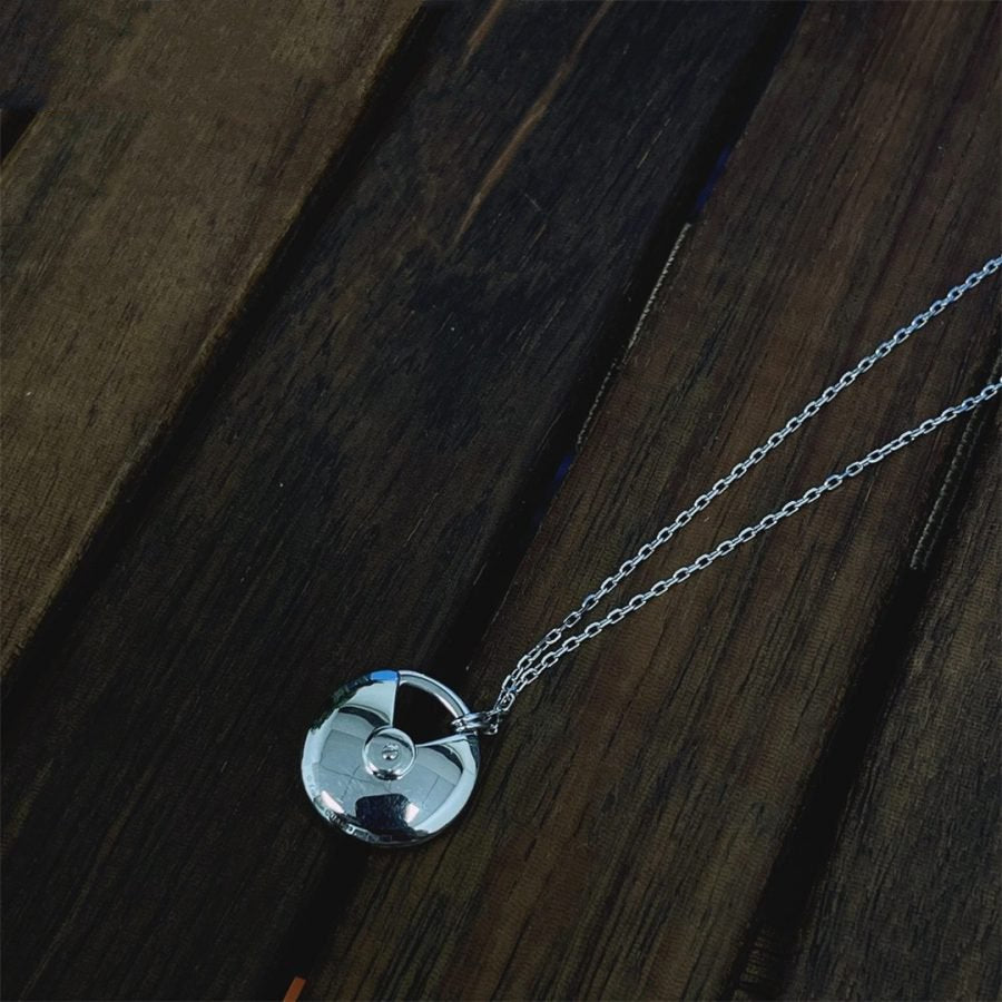 [LORA]AMULETTE SILVER FULL DIAMOND NECKLACE