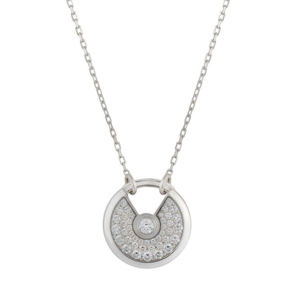 [LORA]AMULETTE SILVER FULL DIAMOND NECKLACE
