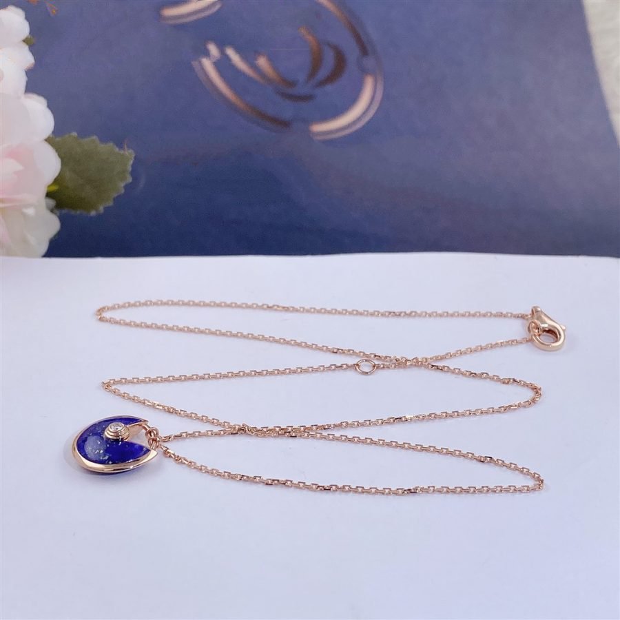 [LORA]AMULETTE ROSE GOLD AGATE NECKLACE