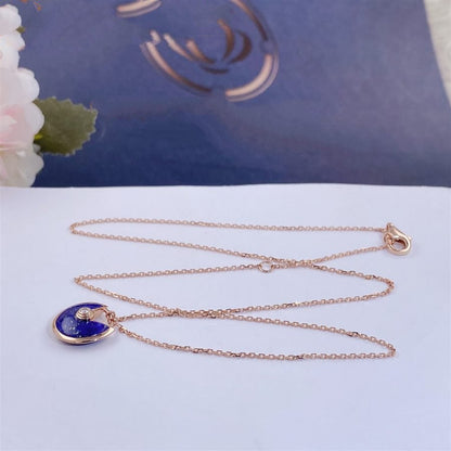 [LORA]AMULETTE ROSE GOLD AGATE NECKLACE