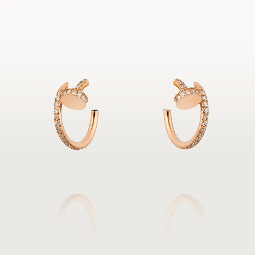 [LORA]JUSTE EARRINGS 12.75MM PINK GOLD DIAMOND