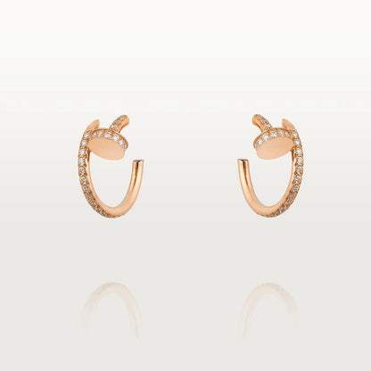 [LORA]JUSTE EARRINGS 12.75MM PINK GOLD DIAMOND