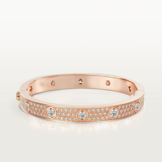 [LORA]LOVE BRACELET 6.1MM DIAMOND-PAVED 10 BIG DIAMONDS