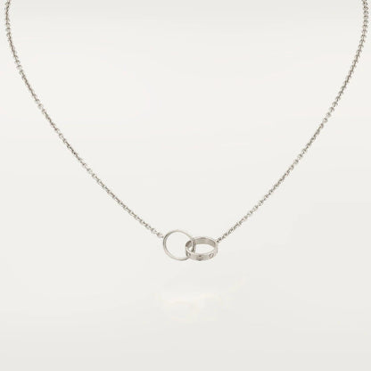 [LORA]LOVE NECKLACE PINK GOLD AND SILVER
