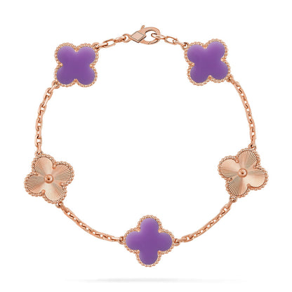 [LORA]CLOVER 5 MOTIF LIGHT PURPLE BRACELET COLLECTION