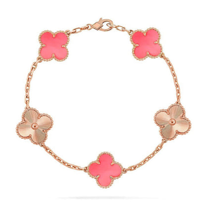 [Lora] CLOVER 5 MOTIFS  PINK MOP BRACELET COLLECTION