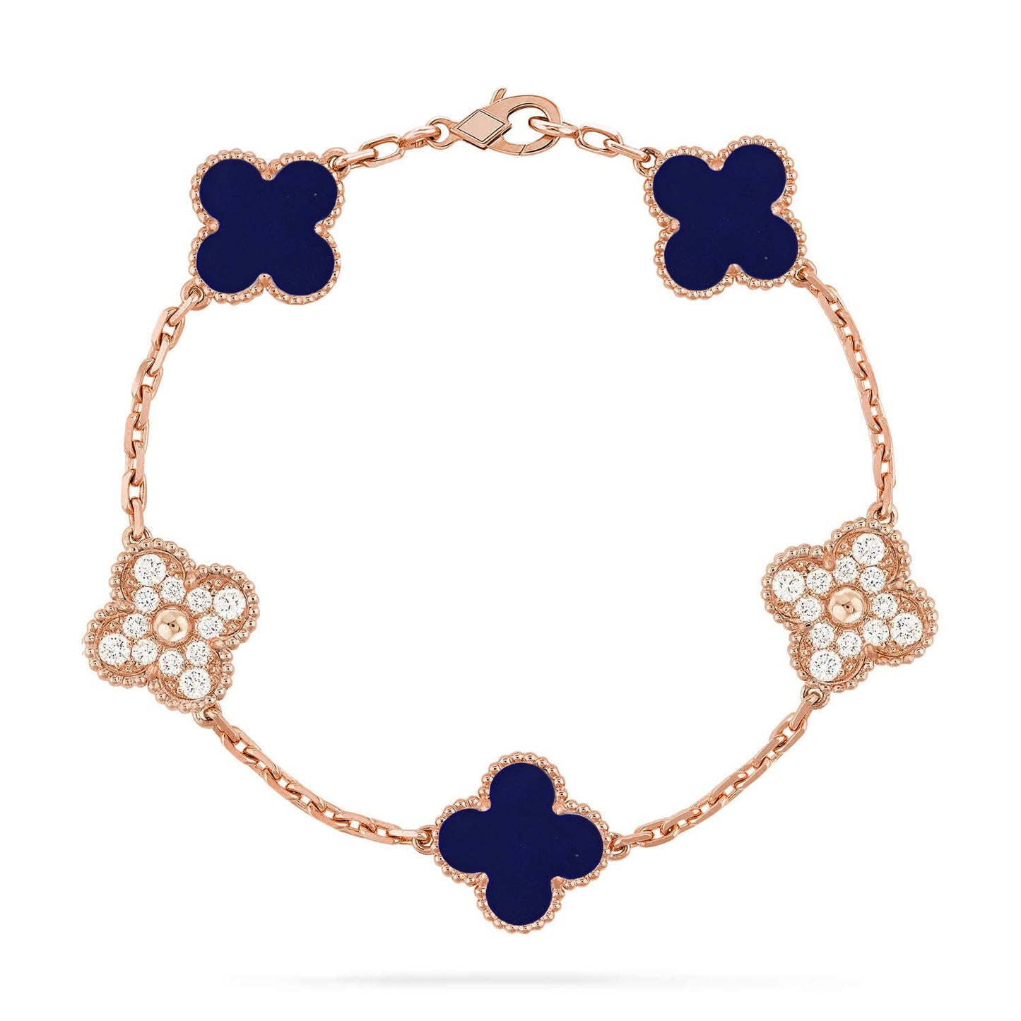 [LORA]CLOVER 5 MOTIF LAPIS LAZULI BRACELET COLLECTION
