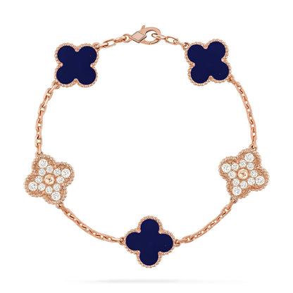 [Lora]CLOVER 5 MOTIF LAPIS LAZULI BRACELET COLLECTION