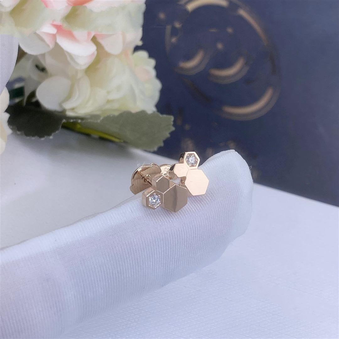 [LORA]BEE LOVE PINK GOLD DIAMOND EARRINGS
