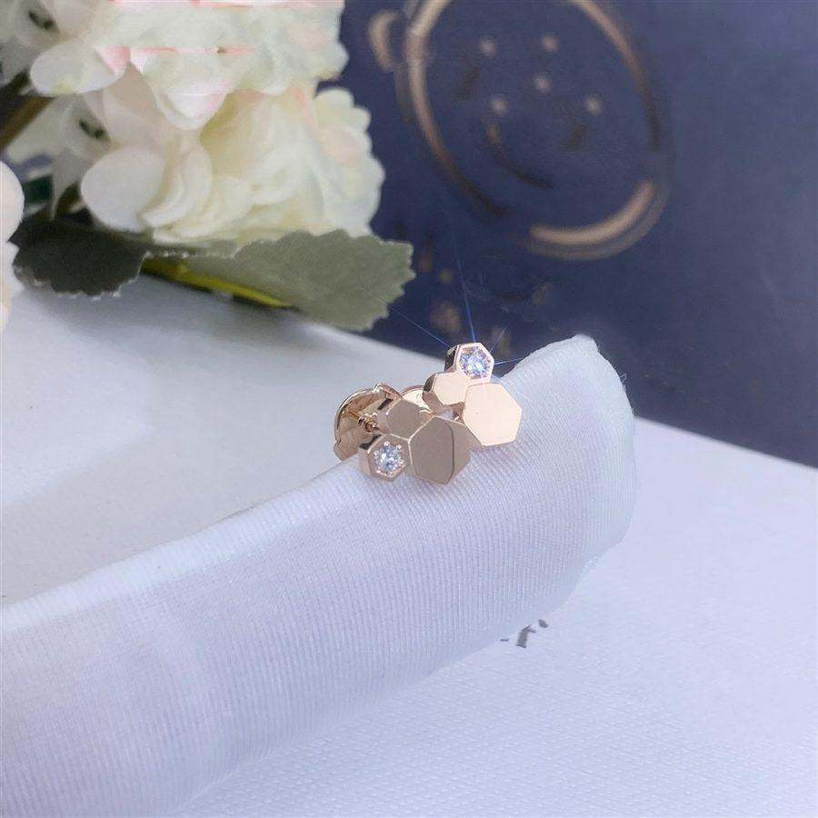 [LORA]BEE LOVE PINK GOLD DIAMOND EARRINGS