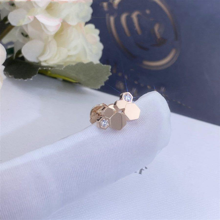 [LORA]BEE LOVE PINK GOLD DIAMOND EARRINGS