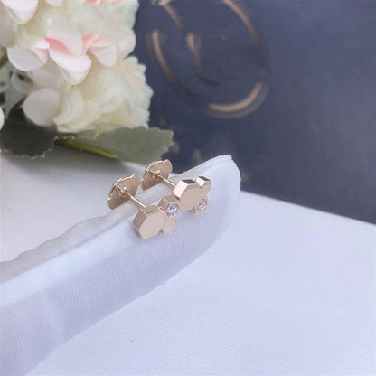 [LORA]BEE LOVE PINK GOLD DIAMOND EARRINGS