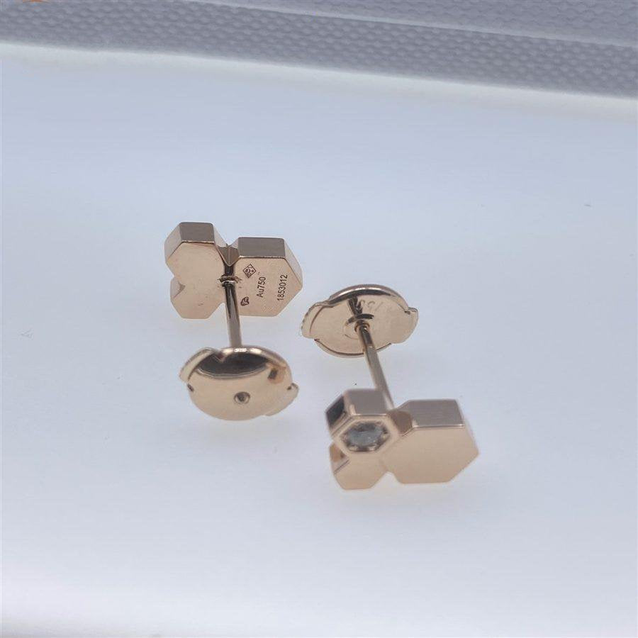 [LORA]BEE LOVE PINK GOLD DIAMOND EARRINGS