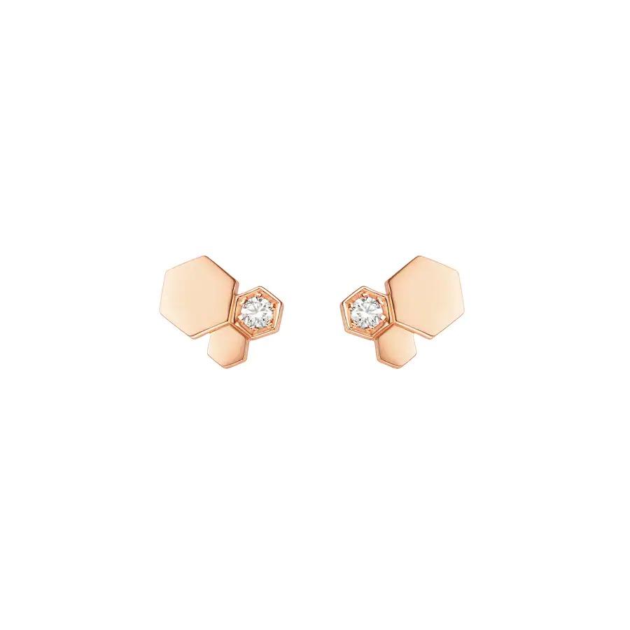 [LORA]BEE LOVE PINK GOLD DIAMOND EARRINGS