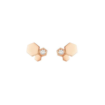 [LORA]BEE LOVE PINK GOLD DIAMOND EARRINGS