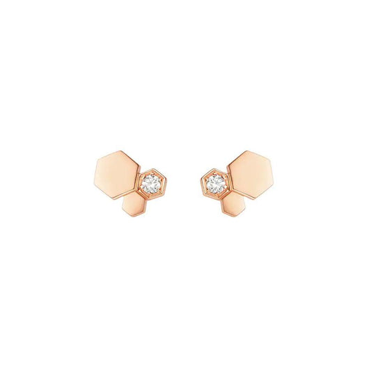 [LORA]BEE LOVE PINK GOLD DIAMOND EARRINGS