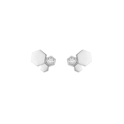 [LORA]BEE LOVE SILVER DIAMOND EARRINGS