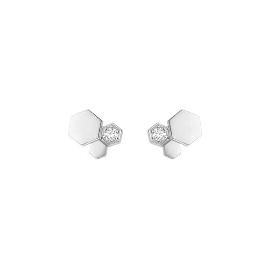 [LORA]BEE LOVE SILVER DIAMOND EARRINGS