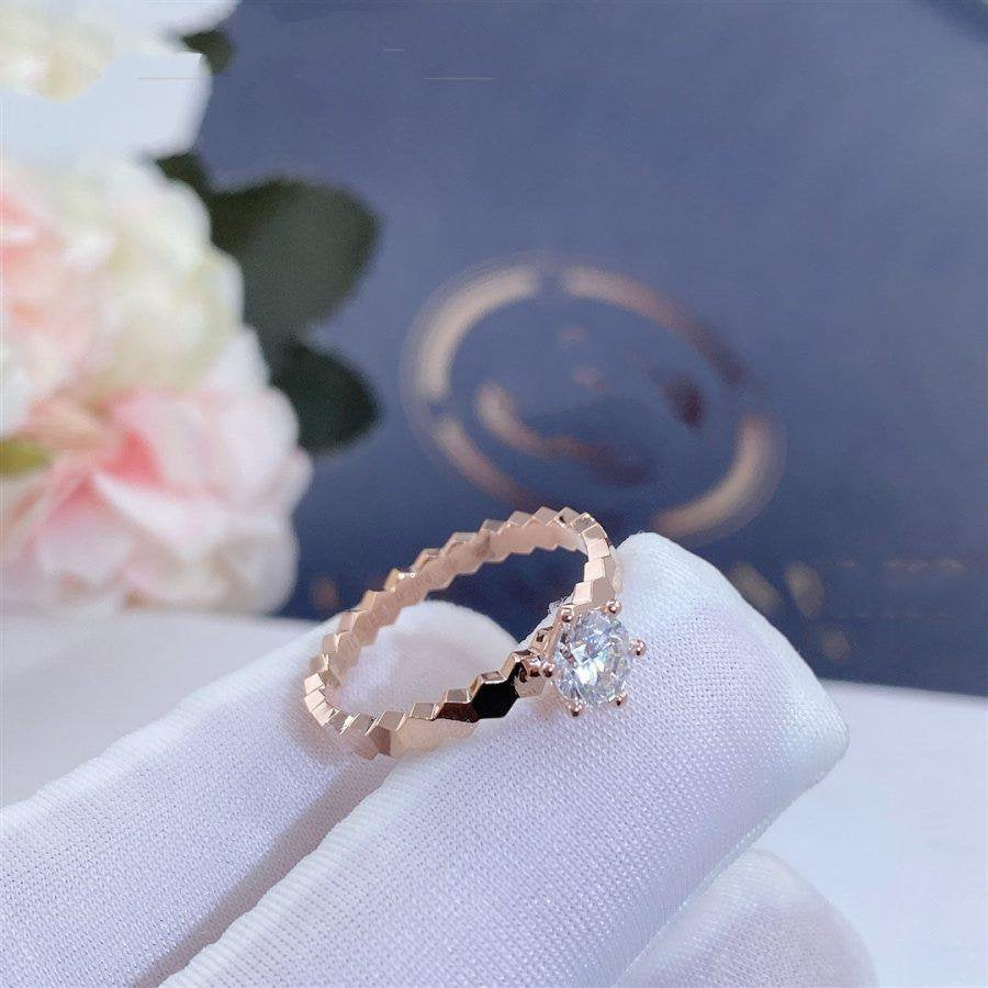 [LORA]BEE LOVE RING PINK GOLD 1 DIAMOND