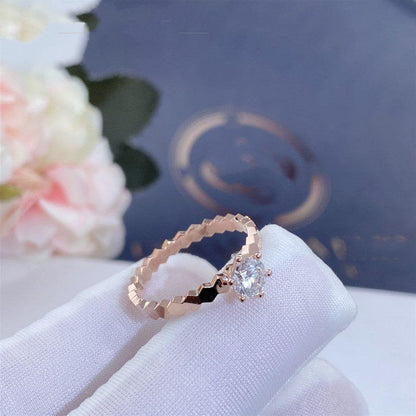 [LORA]BEE LOVE RING PINK GOLD 1 DIAMOND