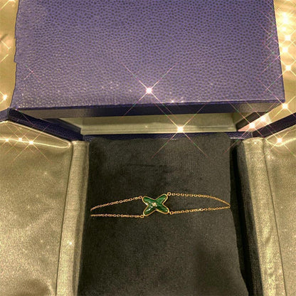 [LORA]JEUX BRACELET MALACHITE PINK GOLD 1 DIAMOND