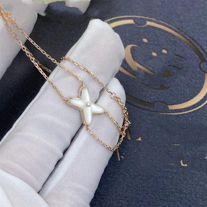 [LORA]JEUX BRACELET WHITE MOP PINK GOLD 1 DIAMOND