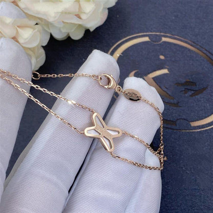 [LORA]JEUX BRACELET WHITE MOP PINK GOLD 1 DIAMOND