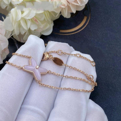 [LORA]JEUX BRACELET PINK MOP PINK GOLD 1 DIAMOND