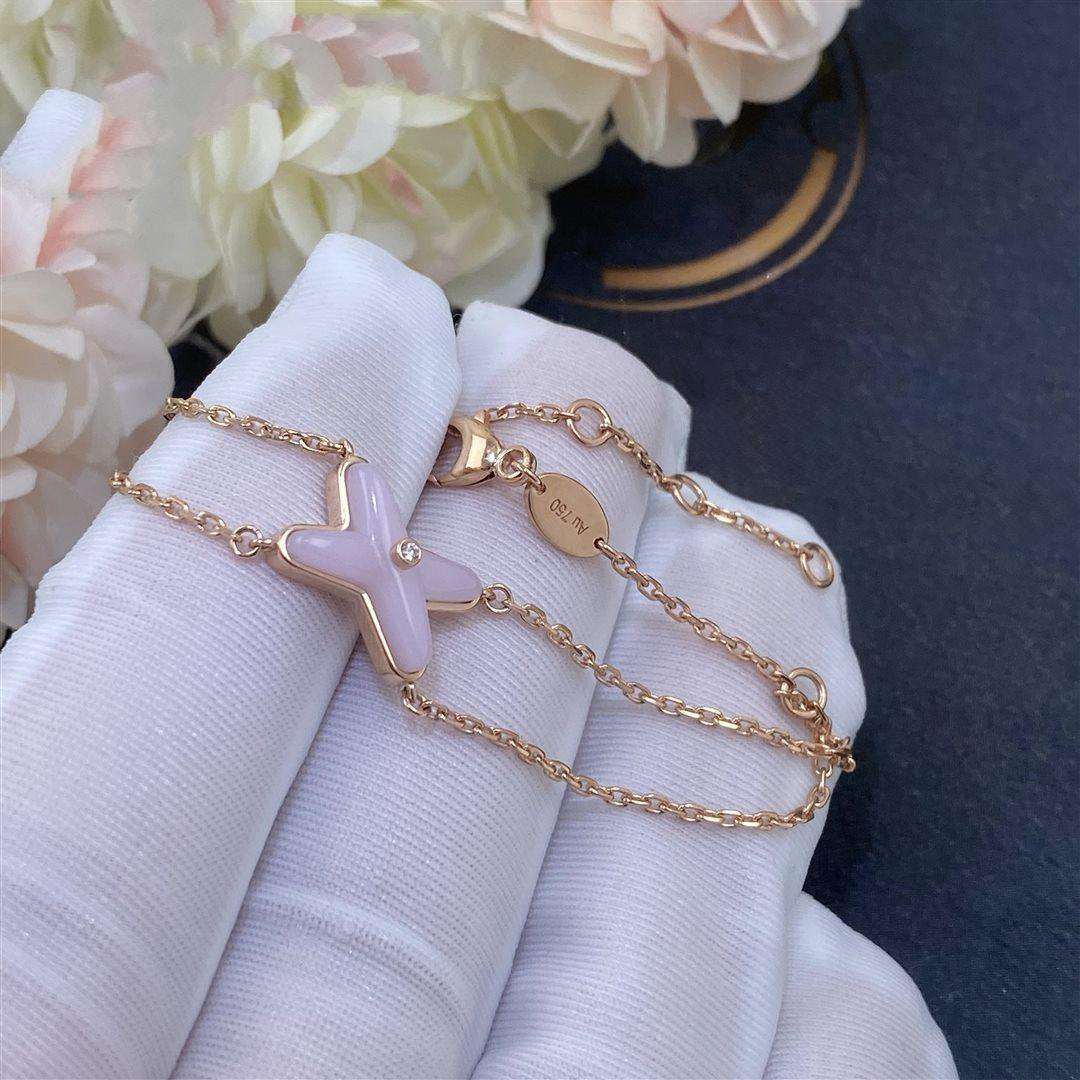 [LORA]JEUX BRACELET PINK MOP PINK GOLD 1 DIAMOND