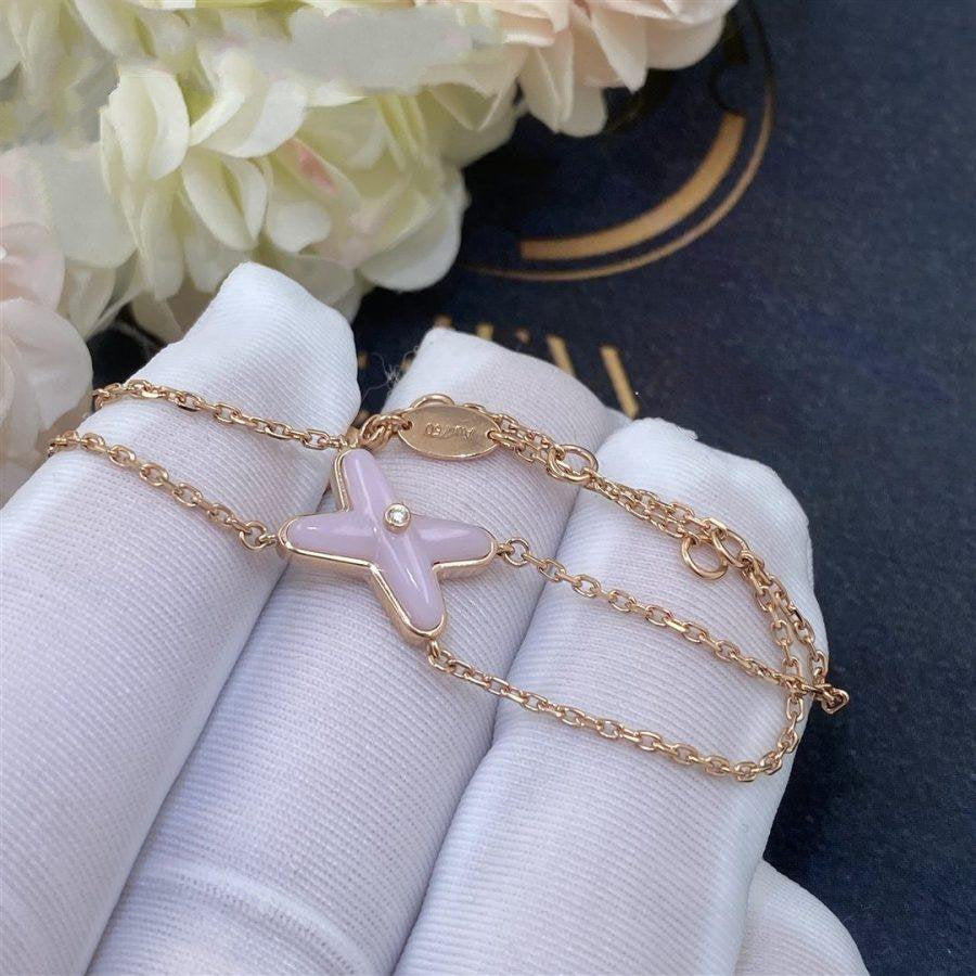 [LORA]JEUX BRACELET PINK MOP PINK GOLD 1 DIAMOND