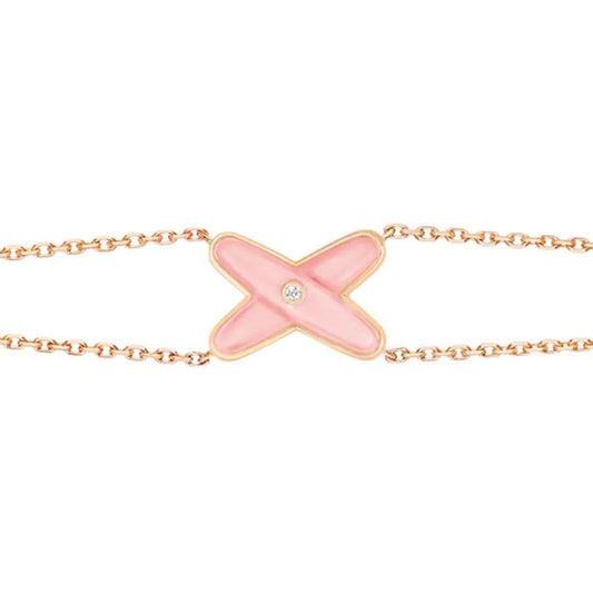 [LORA]JEUX BRACELET PINK MOP PINK GOLD 1 DIAMOND