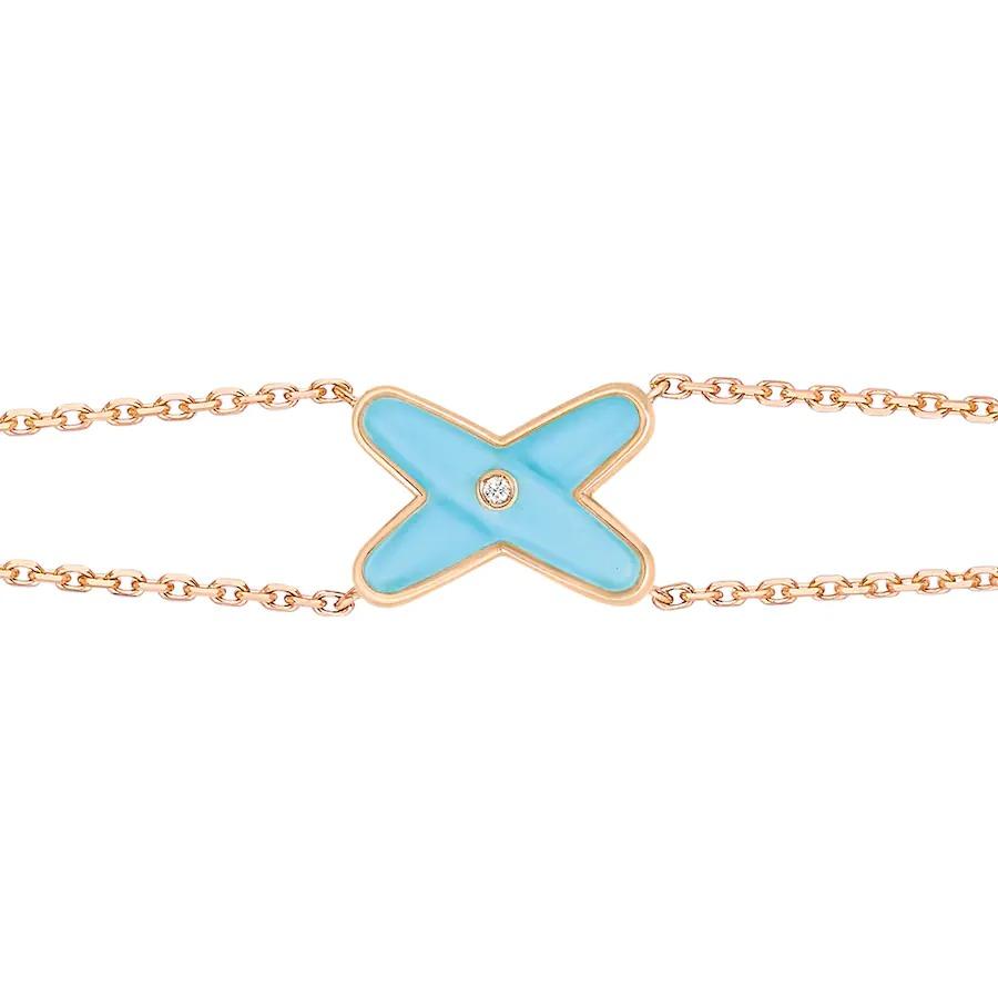 [LORA]JEUX BRACELET TURQUOISE PINK GOLD 1 DIAMOND